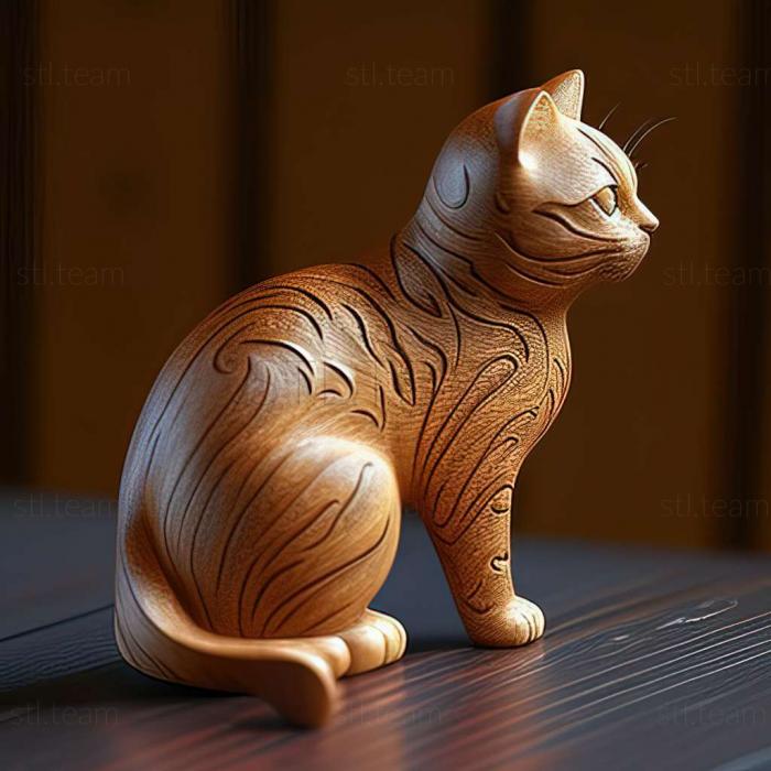 3D model Isle of Man Shorthair cat (STL)
